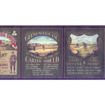 Vintage Golf Wallpaper Border