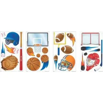 Sports Equipment Wall Stickers PWI4