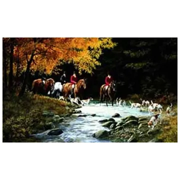 Traditional Hunt Scene Mural