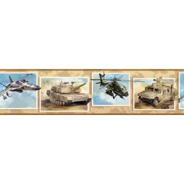 Armed Forces Peel and Stick Wall Border-3 rolls