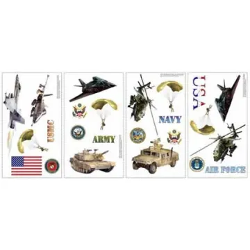 Armed Forces Peel and Stick Appliques