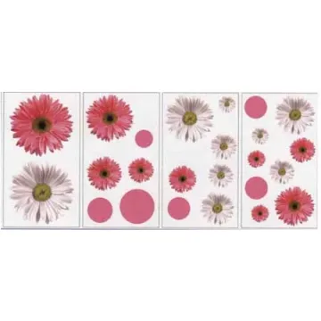 White Flower Power Peel and Stick Appliques