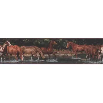 Wild Horses Peel and Stick Wallpaper Border