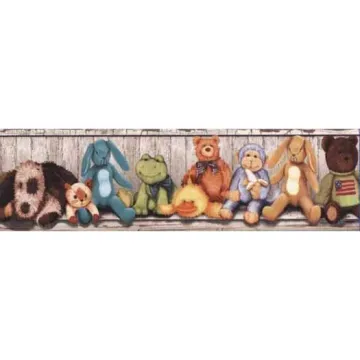 Cuddle Buddies Peel and Stick Wall Paper Border