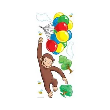 Curious George Peel and Stick Giant Mural
