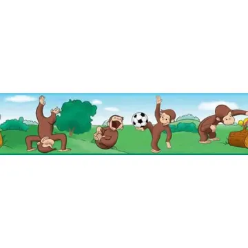 Curious George Peel and Stick Border