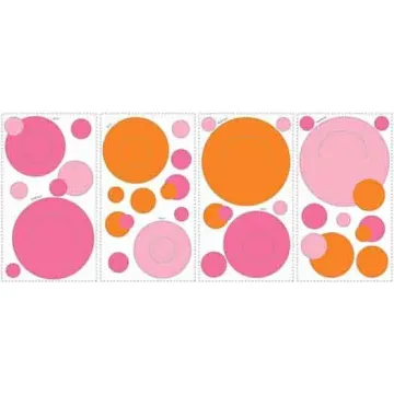 Orange and Pink Wall Pockets Peel and Stick Appliques