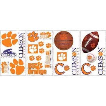 Clemson University Peel and Stick Appliques