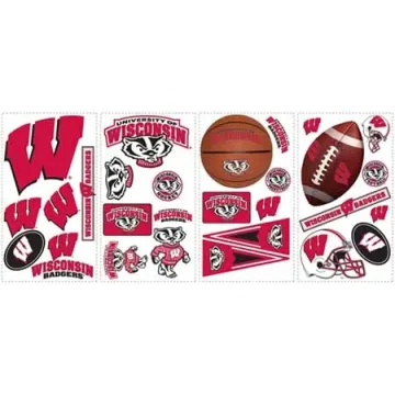 Badgers University of Wisconisn Peel and Stick Appliques