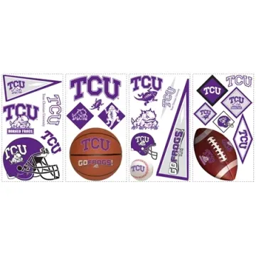 Texas Christian Horned Frog Peel and Stick Appliques