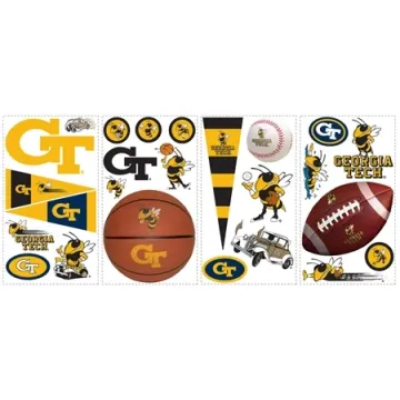 Georgia Tech Yellow Jackets Peel and Stick Appliques