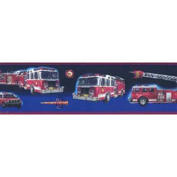 Fire Brigade Peel and Stick Wallpaper Border