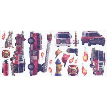 Fire Brigade Peel and Stick Appliques