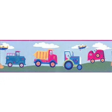 Transportation Peel and Stick Wallpaper Border