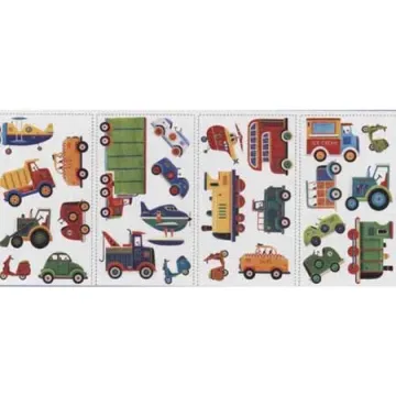 Transportation Peel and Stick Appliques
