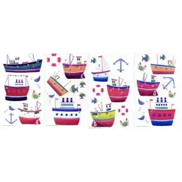 Boat Nautical Peel and Stick Appliques