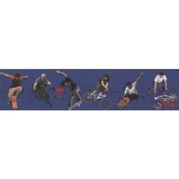 Extreme Sports Peel and Stick Wall Paper Border