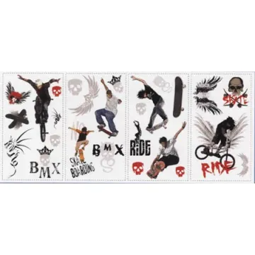 Extreme Sports Peel and Stick Wall Cutout Appliques