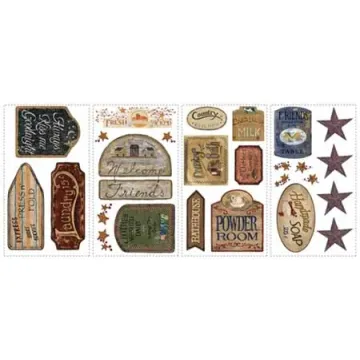 Country Signs Peel and Stick Wall Stickers