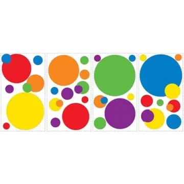 Bright Colorful Dots Peel and Stick Appliques