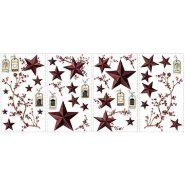 Country Berries and Stars Peel and Stick Wall Sti