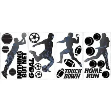 Sports Silhouettes Peel and Stick Appliques