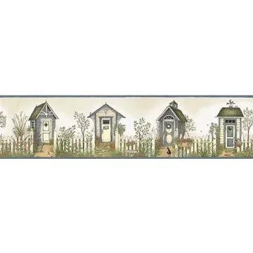 Cottage Outhouse Wallpaper Border SM05082B