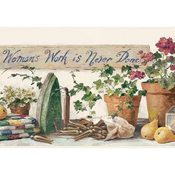 Womans Work Wallpaper Border- 2 rolls