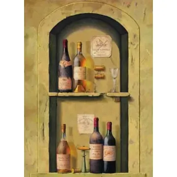 Wine Bottle Niche Wallpaper Mural
