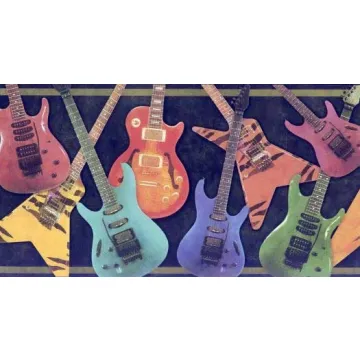 Electric Guitar Wallpaper Border