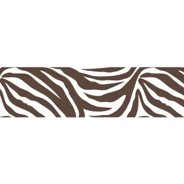 Brown and White Zebra Print Wall Pop Wall Border