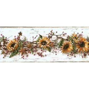 Pip Berry and Sunflower Wall Paper Border