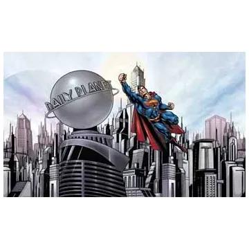 Superman Chair Rail Walll Mural