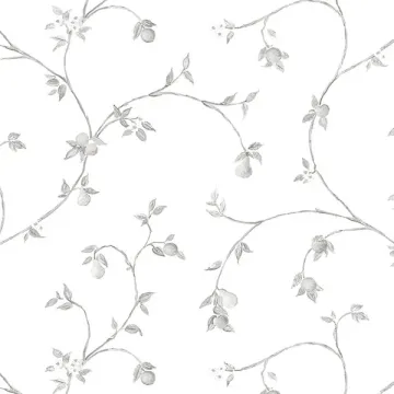 CK36608 Fruit Trail Wallpaper Light Grey CREATIVE KITCHENS Norwall Wallcovering