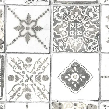 CK36620 Morrocan Tiles Wallpaper Grey, Beige CREATIVE KITCHENS Norwall Wallcovering