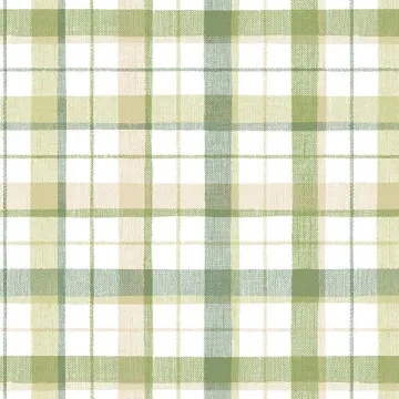 CK36626 Linen Plaid Wallpaper Green, Beige CREATIVE KITCHENS Norwall Wallcovering