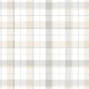 CK36627 Linen Plaid Wallpaper Grey, Beige CREATIVE KITCHENS Norwall Wallcovering