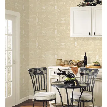 CK36632 Chalkboard Wallpaper Beige CREATIVE KITCHENS Norwall Wallcovering