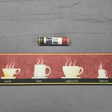 Village Coffee Cups Multicolor Wallpaper Border Pre-pasted Vinyl New Sealed