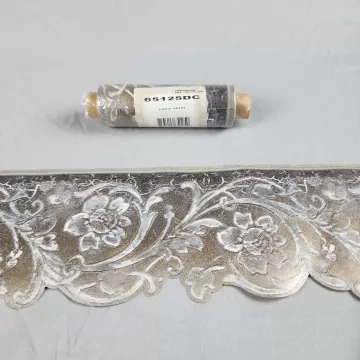 Unbranded Floral Silver Gold Wallpaper Border Pre-Pasted Metallic 65125DC