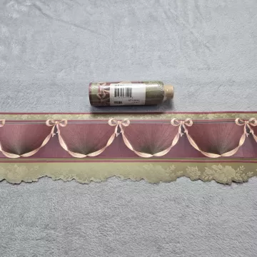 Imperial Floral Swag Burgundy Green Gold Wallpaper Border Prepasted New Sealed