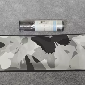 York Candice Olson Butterfly Black Grey Wallpaper Border Prepasted Sealed