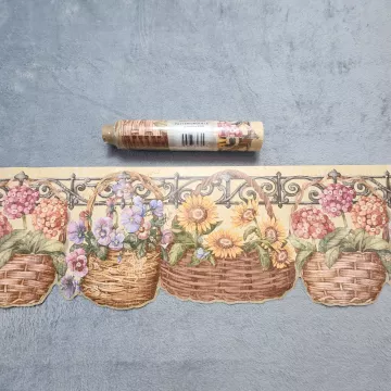Brownstone Country Floral Wallpaper Border Pre-pasted Multicolor New Sealed