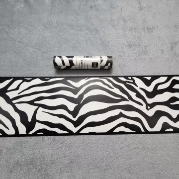 Black and White Zebra Print Wallpaper Border