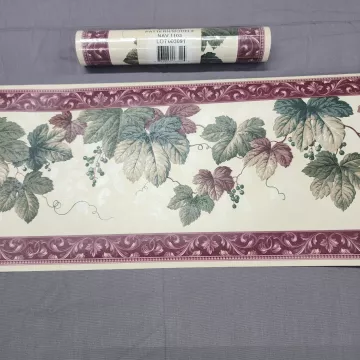 Warner Botanical Grapevine Wallpaper Border Country Prepasted Vinyl New Sealed