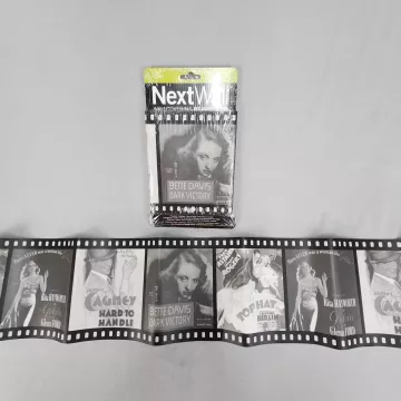 NextWall Hollywood Film Strip Wallpaper Border Black White New Sealed Prepasted