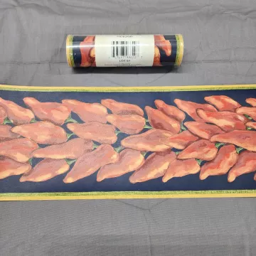 Seabrook Designs Chili Pepper Navy Wallpaper Border Prepasted Vinyl New Sealed