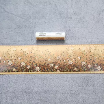 Chesapeake Country Floral Gold Green Wallpaper Border Prepasted Washable New