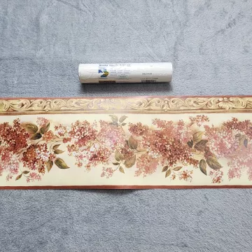 Chesapeake Country Floral Beige Pink Wallpaper Border Prepasted New Sealed