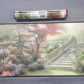 Thomas Kinkade Cottage Garden Wallpaper Border Prepasted Vinyl New Sealed